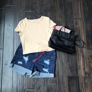 🌻American Eagle girls yellow checkered top